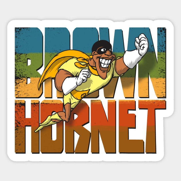 The BROWN HORNET Redux Sticker by Doc Multiverse Designs